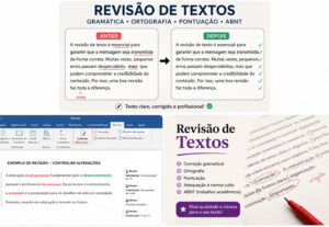 Eu vou fazer uma revisão para qualquer texto ou PowerPoint