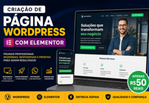 Eu vou fazer Criação de Página WordPress Elementor Profissio...