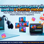 Eu vou criar até 5 cortes virais do vídeo que você quiser