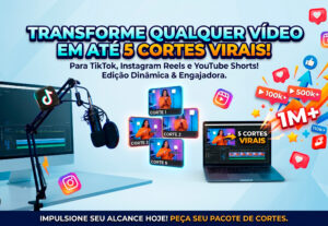 Eu vou criar até 5 cortes virais do vídeo que você quiser
