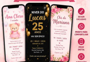Eu vou fazer convite digital personalizado para aniversário