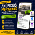 Eu vou fazer Criação de anúncios para OLX e Marketplace