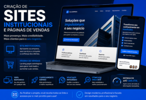 Eu vou fazer Criação de sites institucionais e páginas.
