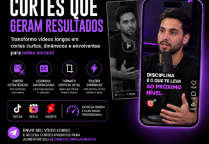 Eu vou fazer cortes de videos e edições do seu video longo