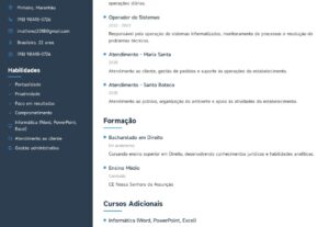 Eu vou Criar um Currículo Profissional Para Você