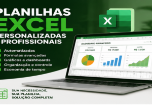 Eu vou fazer planilhas Excel personalizadas e profissionais