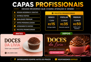 Eu vou fazer capas profissionais designer digital