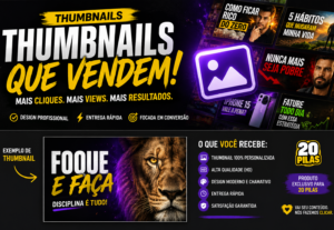 Eu vou fazer uma thumbnail ou edição por 30 REAIS
