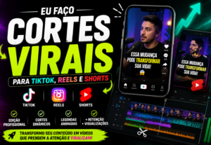 Eu vou Fazer cortes virais para TikTok, Reels e Shorts