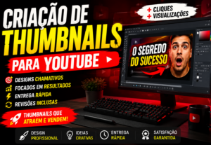 Eu vou fazer Criação de thumbnails virais para YouTube