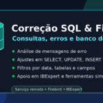 Eu vou corrigir erros em SQL e banco de dados Firebird