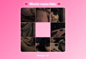 Eu vou entregar uma carta com puzzle de dia dos namorados