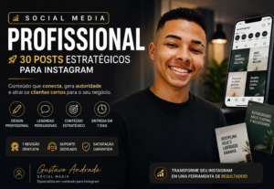 Eu vou criar 30 posts estratégicos para sua rede social.