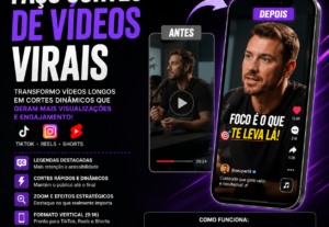 Eu vou Fazer cortes de vídeos para TikTok, Reels e Shorts