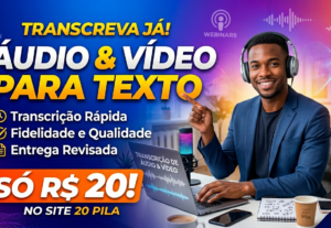 Eu vou fazer Transcrição rápida e precisa de áudios e vídeos