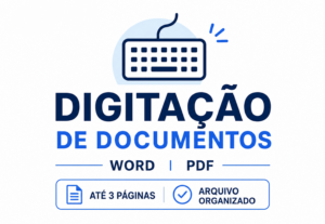 Eu vou digitar seus textos em Word ou PDF