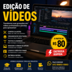 Eu vou editar seu vídeo, empresa ou redes