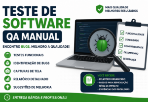 Eu vou testar seu site ou aplicativo e encontrar bugs