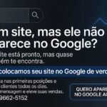 Eu vou colocar a página de sua loja no google.