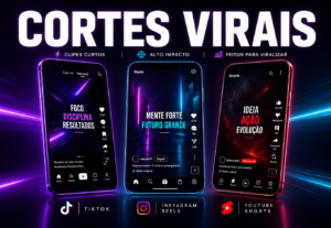 Eu vou criar cortes virais do seu podcast ou vídeo pra TikTo...