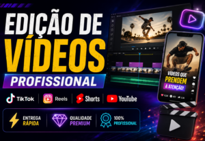 Eu vou editar vídeos profissionais para TikTok, Reels, Short