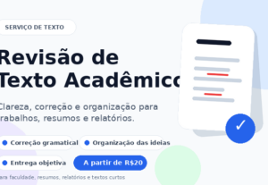 Eu vou revisar e organizar seu texto acadêmico