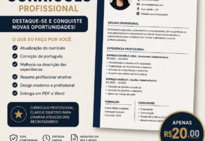 Eu vou criar e atualizar seu currículo e perfil do LinkedIn
