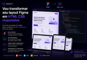 Eu vou transformar seu layout Figma em HTML CSS responsivo