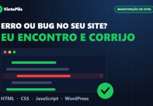 Eu vou resolver erros e bugs do seu site em HTML/CSS/JS