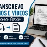 Eu vou transcrever áudios e vídeos para texto