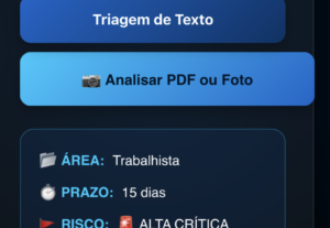 Eu vou analisar e triar seus processos jurídico