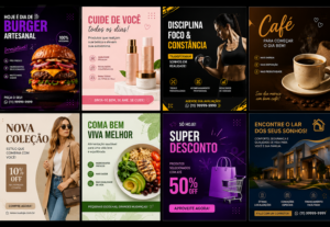 Eu vou criar 30 artes profissionais para seu Instagram