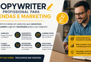 Eu vou fazer Copywriter Profissional para Vendas e Marketing