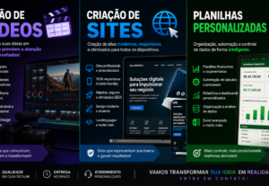 Eu vou Fazer edições de vídeos em geral, crio sites etc