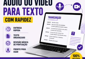 Eu vou transcrever áudio ou vídeo para texto com rapidez