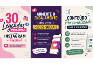 Eu vou criar 30 legendas para Instagram e Facebook