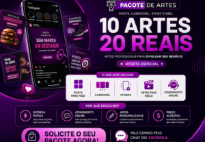 Eu vou fazer 5 artes exclusivas para sua rede social