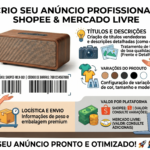 Eu vou criar seu anúncio para mercado livre ou shopee