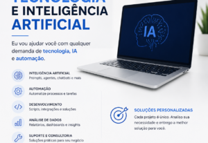 Eu vou ajudar com qualquer tarefa de tecnologia