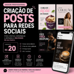 Eu vou criar posts profissionais para suas redes.