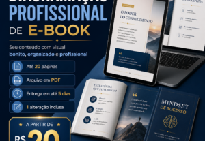 Eu vou Diagramar, criar capa e vídeo para seu e-book
