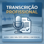 Eu vou transcrever o seu áudio ou vídeo para texto