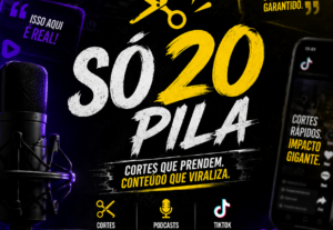 Eu vou fazer cortes virais para TikTok ou Podcast.