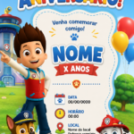 Eu vou criar seu convite personalizado em 24hs