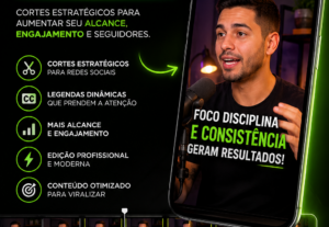 Eu vou Transformar vídeos longos em cortes e clips.