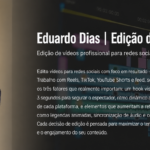 Eu vou editar seu vídeo - Reels, TikTok, Shorts