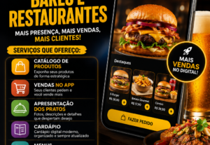Eu vou fazer Criação de app para lanchonetes e bares