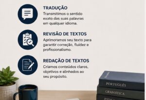 Eu vou fazer serviços de tradução, revisão e redação