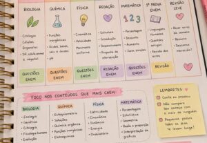 Eu vou Fazer Resumo de assuntos de ENEM, cronogramas