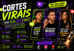 Eu vou Transformar seus vídeos em cortes virais